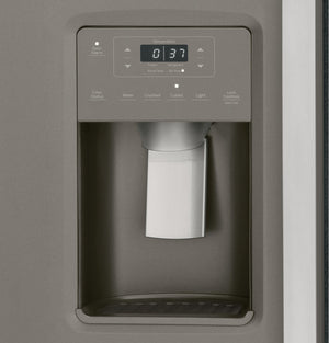 GE 23-cu ft Side-by-Side Refrigerator with Ice Maker ,Water and Ice Dispenser ( Slate )