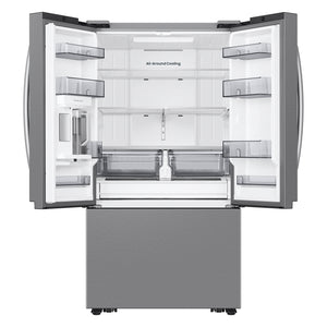 Samsung Standard-Depth Mega Capacity 31.5-cu ft 3 -Door Smart Compatible French Door Refrigerator with Dual Ice Maker with Water Dispenser ( Fingerprint Resistant Stainless Steel ) ENERGY STAR Certified