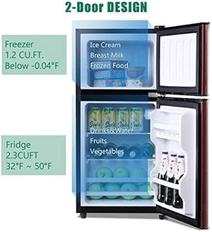 Runesay 3.5-cu ft with Freezer ( Wooden ) Garage Ready