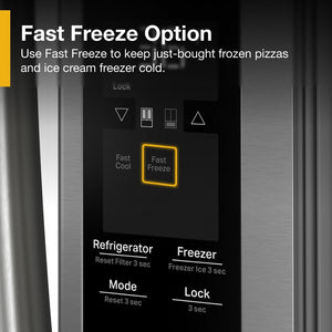 Whirlpool Standard-Depth 30.52-cu ft 3 -Door French Door Refrigerator with Ice Maker with Water Dispenser ( Fingerprint Resistant Stainless Finish ) ENERGY STAR Certified