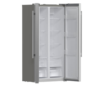 FORNO Salerno 15.6-cu ft Counter-Depth Side-by-Side Refrigerator Built-In ( Stainless steel )