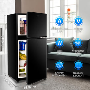 Runesay 3.5-cu ft with Freezer ( Black ) Garage Ready