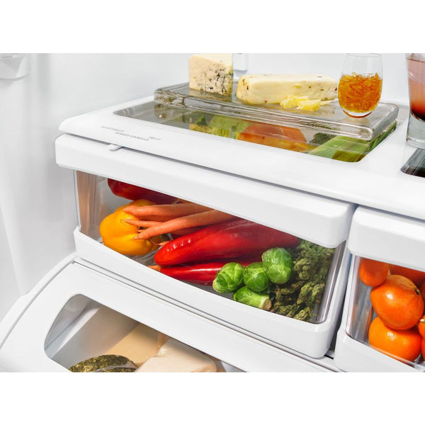 KitchenAid Standard-Depth 25.2-cu ft 3 -Door French Door Refrigerator with Ice Maker with Water Dispenser ( Black Stainless with PRINTSHIELD Finish ) ENERGY STAR Certified