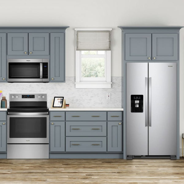 Whirlpool In Door Can Caddy 21.4-cu ft Side-by-Side Refrigerator with Ice Maker ,Water and Ice Dispenser ( Fingerprint Resistant Stainless Steel )