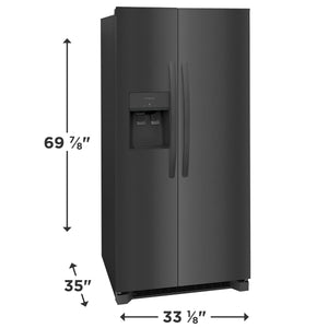 Frigidaire 22.3-cu ft Side-by-Side Refrigerator with Ice Maker ,Water and Ice Dispenser ( Black Stainless Steel ) ENERGY STAR Certified