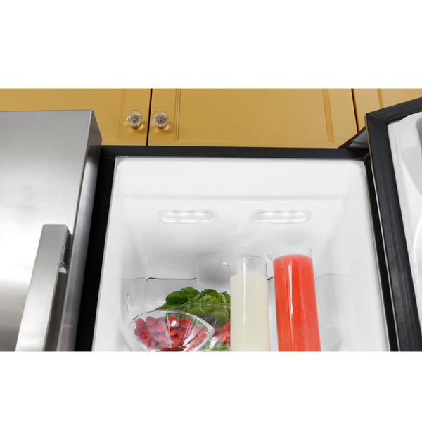 GE 23-cu ft Side-by-Side Refrigerator with Ice Maker ,Water and Ice Dispenser ( Stainless Steel ) ENERGY STAR Certified