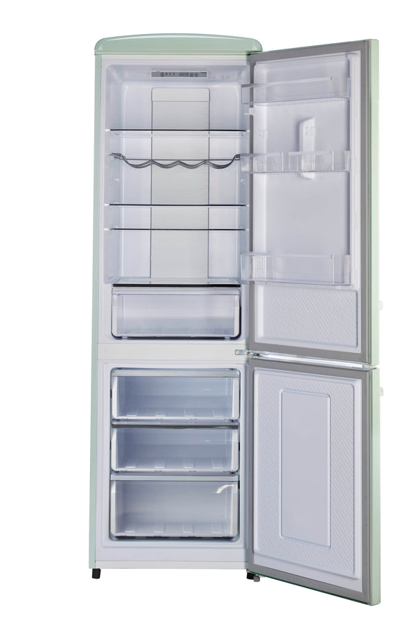 UNIQUE Classic Retro 11.7-cu ft Counter-Depth Bottom-Freezer Refrigerator Summer Mint Green ) ENERGY STAR Certified