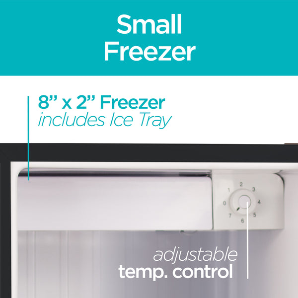 BLACK+DECKER 1.7-cu ft Mini Fridge with Freezer ( Black ) ENERGY STAR