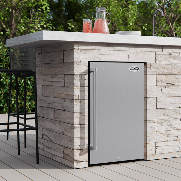 KoolMore 4.4-cu ft Garage Ready Freezerless Refrigerator ( Stainless-Steel )