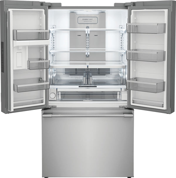 Frigidaire Professional Counter-Depth 23.3-cu ft 3 -Door French Door Refrigerator with Ice Maker with Water Dispenser ( Smudge-Proof Stainless Steel ) ENERGY STAR Certified