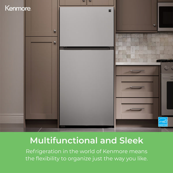 Kenmore 18.1-cu ft Top-Freezer Refrigerator with Ice Maker ( Black ) ENERGY STAR Certified