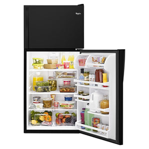 Whirlpool 18.2-cu ft Top-Freezer Refrigerator ( Black )