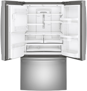 GE Standard-Depth 27.7-cu ft 3 -Door French Door Refrigerator with Ice Maker with Water and Ice Dispenser ( Stainless Steel ) ENERGY STAR Certified