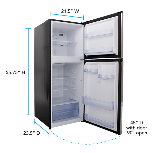 Avanti 7-cu ft Counter-Depth Top-Freezer Refrigerator ( Stainless Steel ) ENERGY STAR Certified