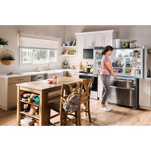 Whirlpool Standard-Depth 24.5-cu ft 4 -Door French Door Refrigerator with Ice Maker with Water and Ice Dispenser ( Black Stainless Steel ) ENERGY STAR Certified