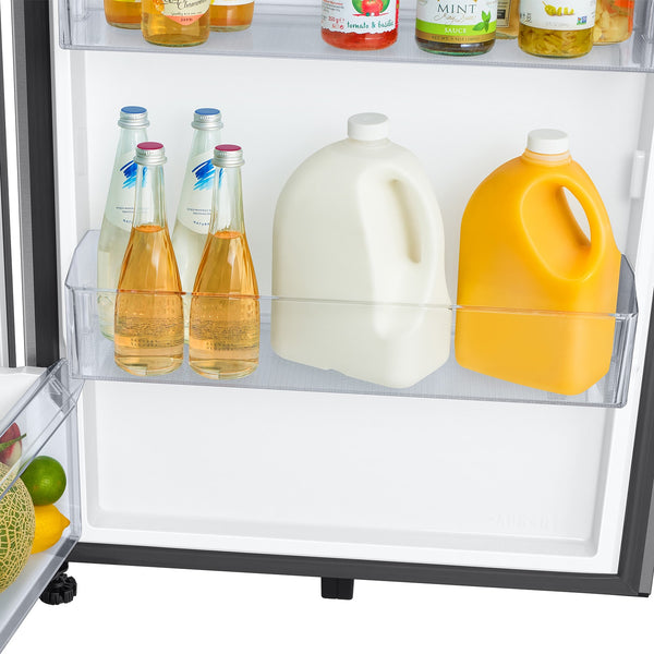 Samsung Garage Ready 17.5-cu ft Top-Freezer Refrigerator Smart Compatible with Ice Maker ( Fingerprint Resistant Stainless Steel ) Garage Ready ENERGY STAR Certified