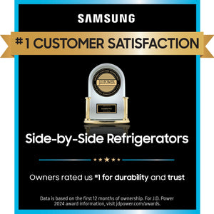 Samsung Family Hub 21.5-cu ft Counter-Depth Side-by-Side Refrigerator Smart Compatible with Ice Maker ,Water and Ice Dispenser ( Fingerprint Resistant Stainless Steel ) ENERGY STAR Certified
