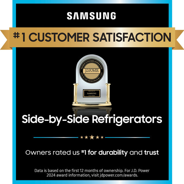 Samsung 27.4-cu ft Side-by-Side Refrigerator with Ice Maker ,Water and Ice Dispenser ( Fingerprint Resistant Black Stainless Steel )