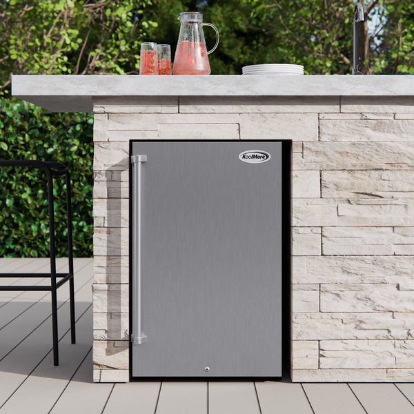 KoolMore 4.4-cu ft Garage Ready Freezerless Refrigerator ( Stainless-Steel )