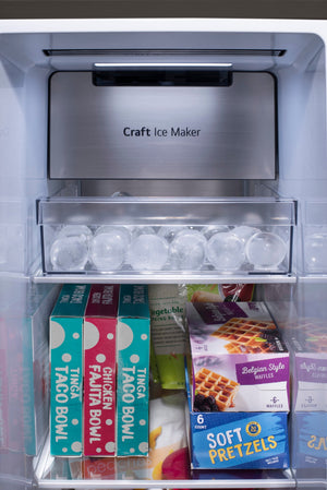 LG 27.1-cu ft Side-by-Side Refrigerator Smart Compatible with Ice Maker ,Water and Ice Dispenser ( PrintProof Black Stainless Steel ) ENERGY STAR Certified