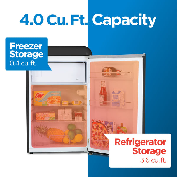 Commercial Cool 4.0-cu ft Mini Fridge with Freezer ( Black )