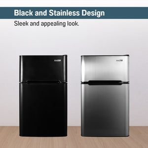 Equator Advanced Appliances 3.2-cu ft Mini Fridge with Freezer ( Black ) ENERGY STAR
