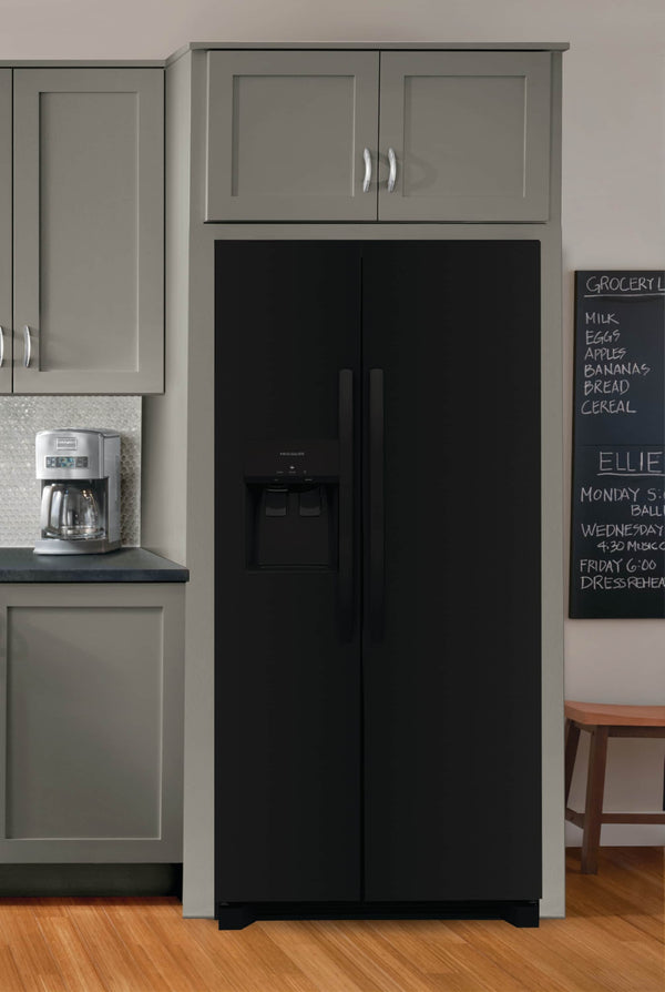Frigidaire 22.3-cu ft Side-by-Side Refrigerator with Ice Maker ,Water and Ice Dispenser ( Black ) ENERGY STAR Certified