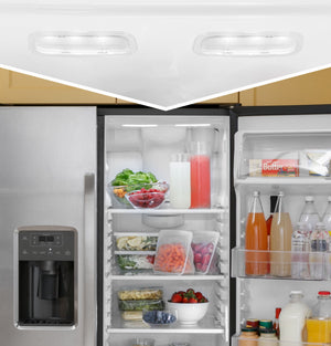 GE 23-cu ft Side-by-Side Refrigerator with Ice Maker ,Water and Ice Dispenser ( Stainless Steel ) ENERGY STAR Certified