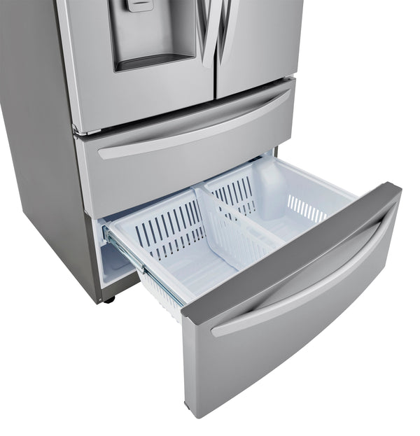 LG Standard-Depth Craft Ice 27.8-cu ft 4 -Door Smart Compatible French Door Refrigerator with Dual Ice Maker with Water and Ice Dispenser ( PrintProof Stainless Steel ) ENERGY STAR Certified