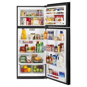 Whirlpool Flexible Storage Bin 17.6-cu ft Top-Freezer Refrigerator ( Black )