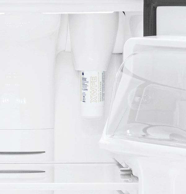 GE 21.8-cu ft Counter-Depth Side-by-Side Refrigerator with Ice Maker ,Water and Ice Dispenser ( Slate )