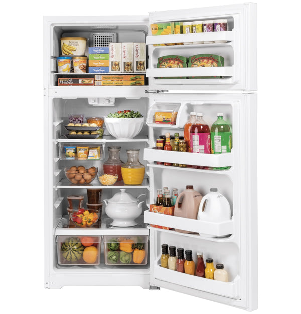 GE 17.5-cu ft Top-Freezer Refrigerator ( White ) ENERGY STAR Certified