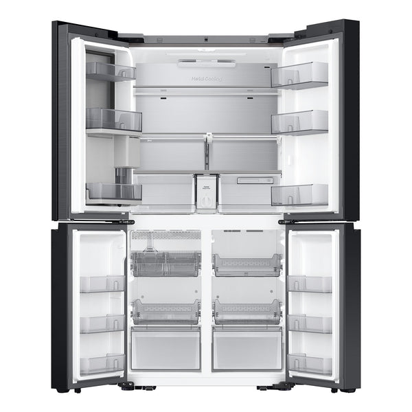 Samsung Bespoke Counter-Depth Family Hub 22.5-cu ft 4 -Door Smart Compatible French Door Refrigerator with Dual Ice Maker with Water Dispenser and Door within Door ( Stainless steel ) ENERGY STAR Certified
