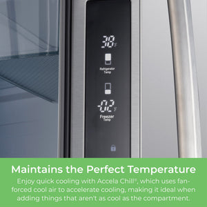 Kenmore Counter-Depth 20.3-cu ft 3 -Door French Door Refrigerator with Ice Maker ( Stainless Steel ) ENERGY STAR Certified