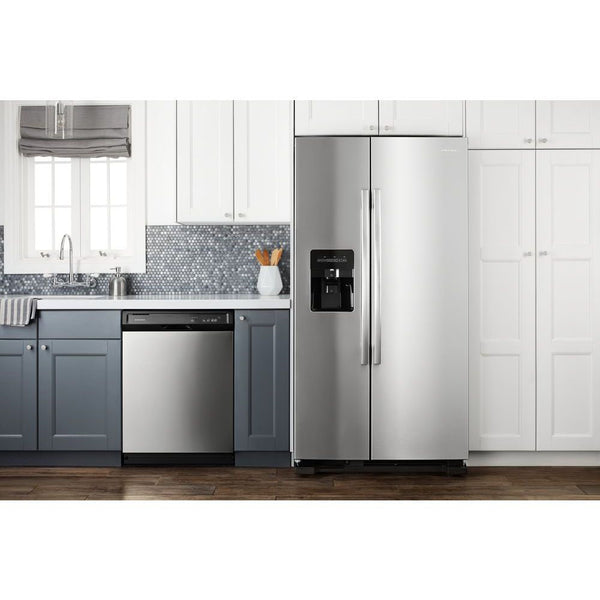 Amana 21.4-cu ft Side-by-Side Refrigerator with Ice Maker ,Water and Ice Dispenser ( Stainless Steel )