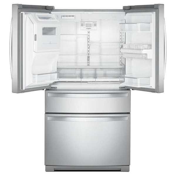 Whirlpool Standard-Depth 26-cu ft 4 -Door French Door Refrigerator with Ice Maker with Water and Ice Dispenser ( Fingerprint Resistant Stainless Steel )