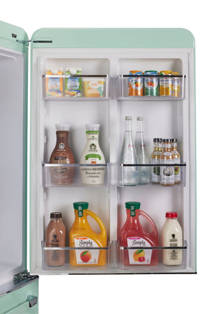 UNIQUE Classic Retro 17.7-cu ft Counter-Depth Bottom-Freezer Refrigerator with Ice Maker ( Summer Mint Green ) ENERGY STAR Certified