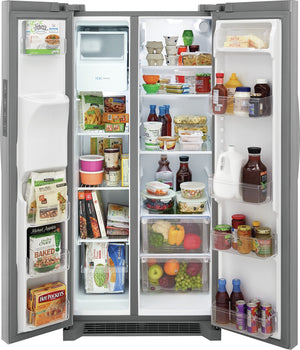 Frigidaire 22.3-cu ft Side-by-Side Refrigerator with Ice Maker ,Water and Ice Dispenser ( Stainless Steel ) ENERGY STAR Certified
