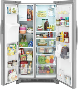 Frigidaire 22.3-cu ft Counter-Depth Side-by-Side Refrigerator with Ice Maker ,Water and Ice Dispenser ( Stainless steel )