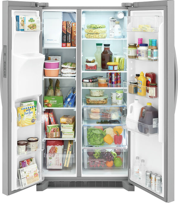 Frigidaire 22.3-cu ft Counter-Depth Side-by-Side Refrigerator with Ice Maker ,Water and Ice Dispenser ( Stainless steel )