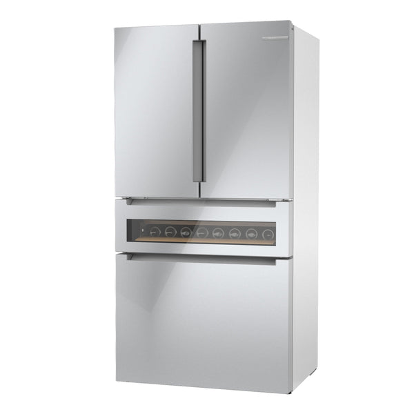 Bosch Counter-Depth 800 Series 21-cu ft 4 -Door French Door Refrigerator with Ice Maker ( Stainless steel ) ENERGY STAR Certified