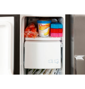 GE 23-cu ft Side-by-Side Refrigerator with Ice Maker ,Water and Ice Dispenser ( Stainless Steel ) ENERGY STAR Certified