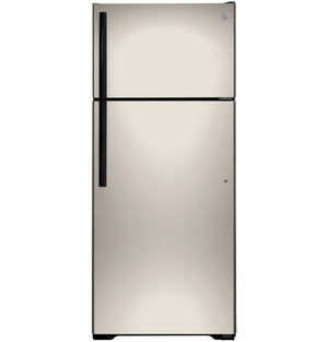 GE 17.5-cu ft Top-Freezer Refrigerator with Ice Maker ( Silver ) ENERGY STAR Certified