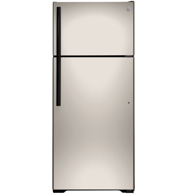 GE 17.5-cu ft Top-Freezer Refrigerator with Ice Maker ( Silver ) ENERGY STAR Certified