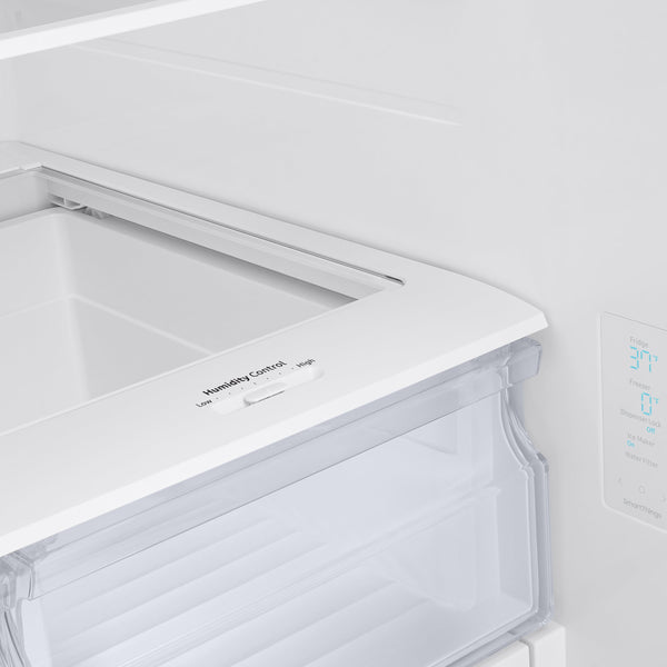 Samsung Standard-Depth 22-cu ft 3 -Door Smart Compatible French Door Refrigerator with Ice Maker with Water Dispenser ( Fingerprint Resistant Stainless Steel ) ENERGY STAR Certified