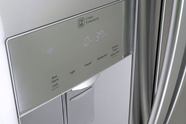 LG Standard-Depth 21.8-cu ft 3 -Door French Door Refrigerator with Ice Maker with Water and Ice Dispenser ( Stainless Steel ) ENERGY STAR Certified