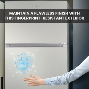 ConServ Reversible Door with Built-in Ice Maker 18-cu ft Top-Freezer Refrigerator with Ice Maker ( Stainless ) ENERGY STAR Certified