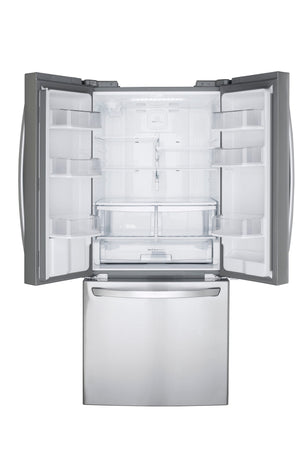 LG Standard-Depth 21.8-cu ft 3 -Door French Door Refrigerator with Ice Maker with Water and Ice Dispenser ( Stainless Steel ) ENERGY STAR Certified