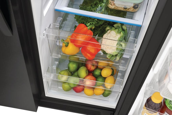 Frigidaire 22.3-cu ft Side-by-Side Refrigerator with Ice Maker ,Water and Ice Dispenser ( Black Stainless Steel ) ENERGY STAR Certified