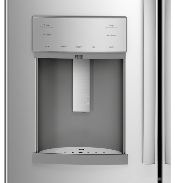 GE Profile Standard-Depth 27.8-cu ft 3 -Door French Door Refrigerator with Ice Maker with Water and Ice Dispenser and Door within Door ( Stainless Steel )